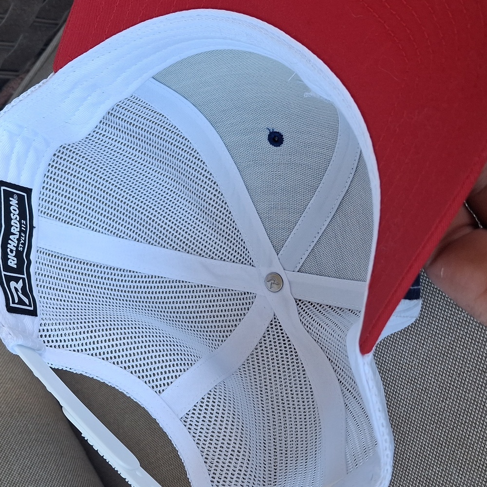 Richardson Blue and Red Trucker Hat - Picture 5 of 6
